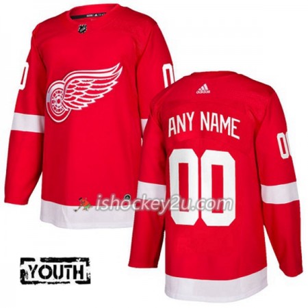 Børn NHL Detroit Red Wings Tilpasset Adidas 2017-2018 Rød Authentic